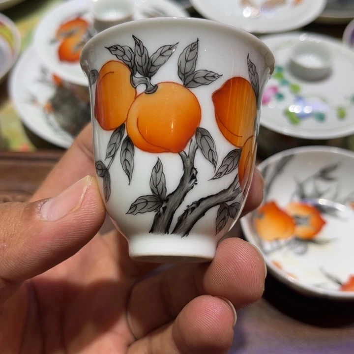 纯手绘精品盖碗杯
