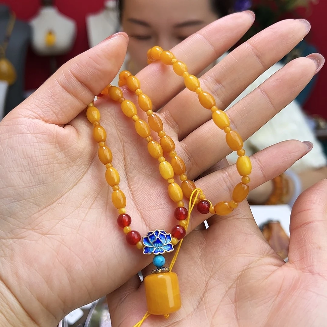 琥珀手镯未镶嵌项链