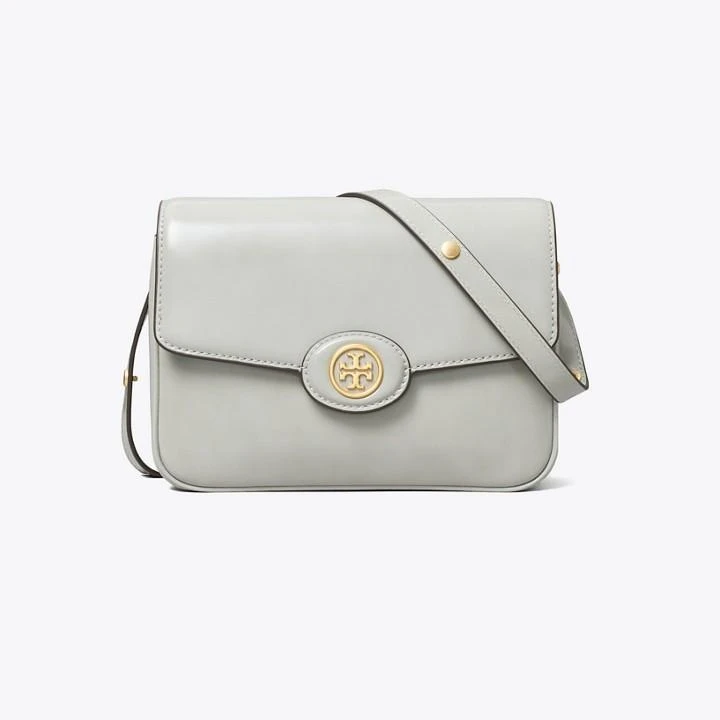 全新未使用 TORY BURCH/汤丽柏琦 中号浅灰单肩豆腐包143122