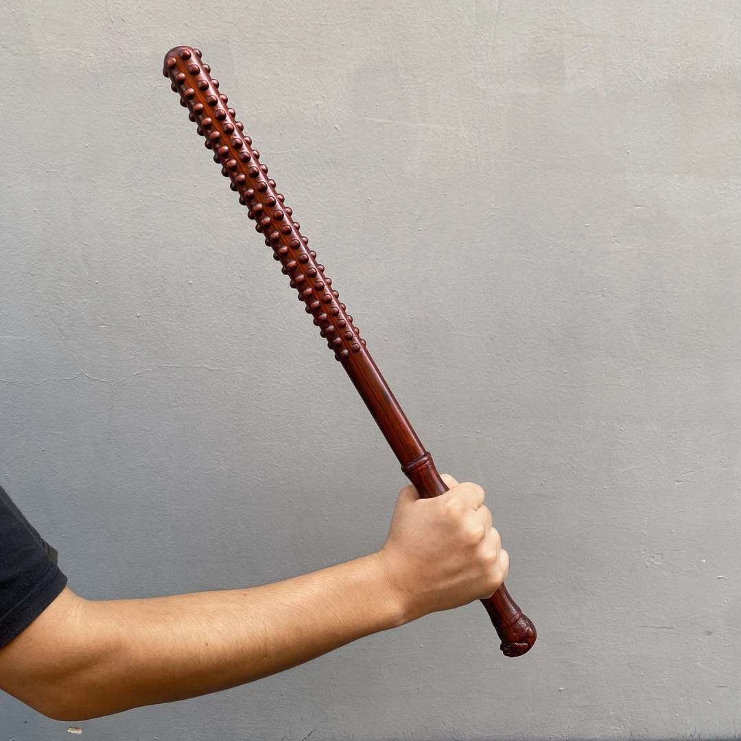 貔貅狼牙棒紫檀木车载棍盘玩棍长58cm健身棍户外防身赶筋棒