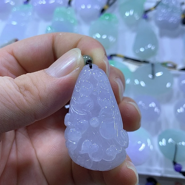 华***姐翡翠未镶嵌颈饰天然翡翠A货吊坠