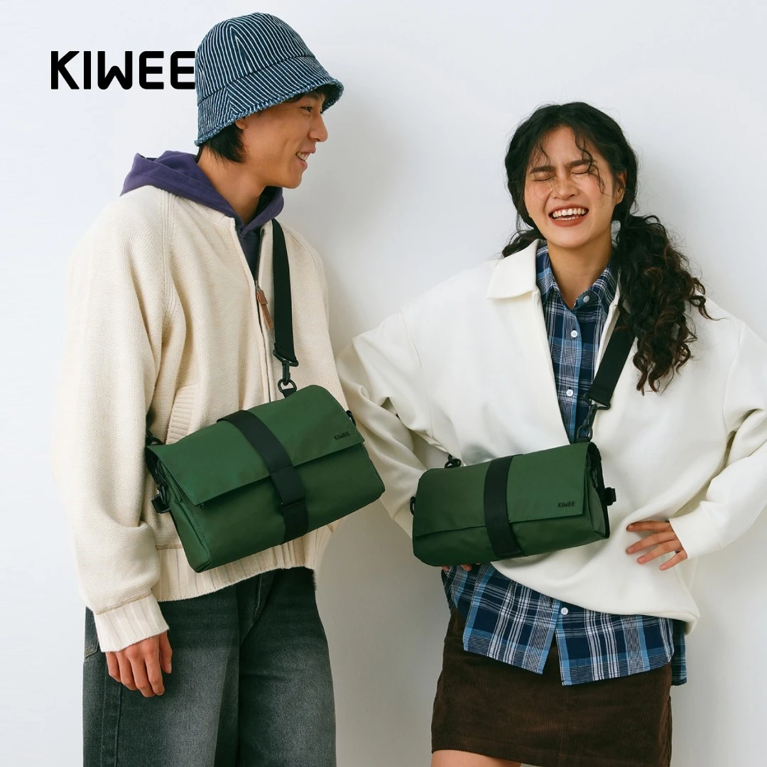 未行Kiwee三角包防泼水防水百搭单肩男女斜挎轻便时尚邮差包胸包