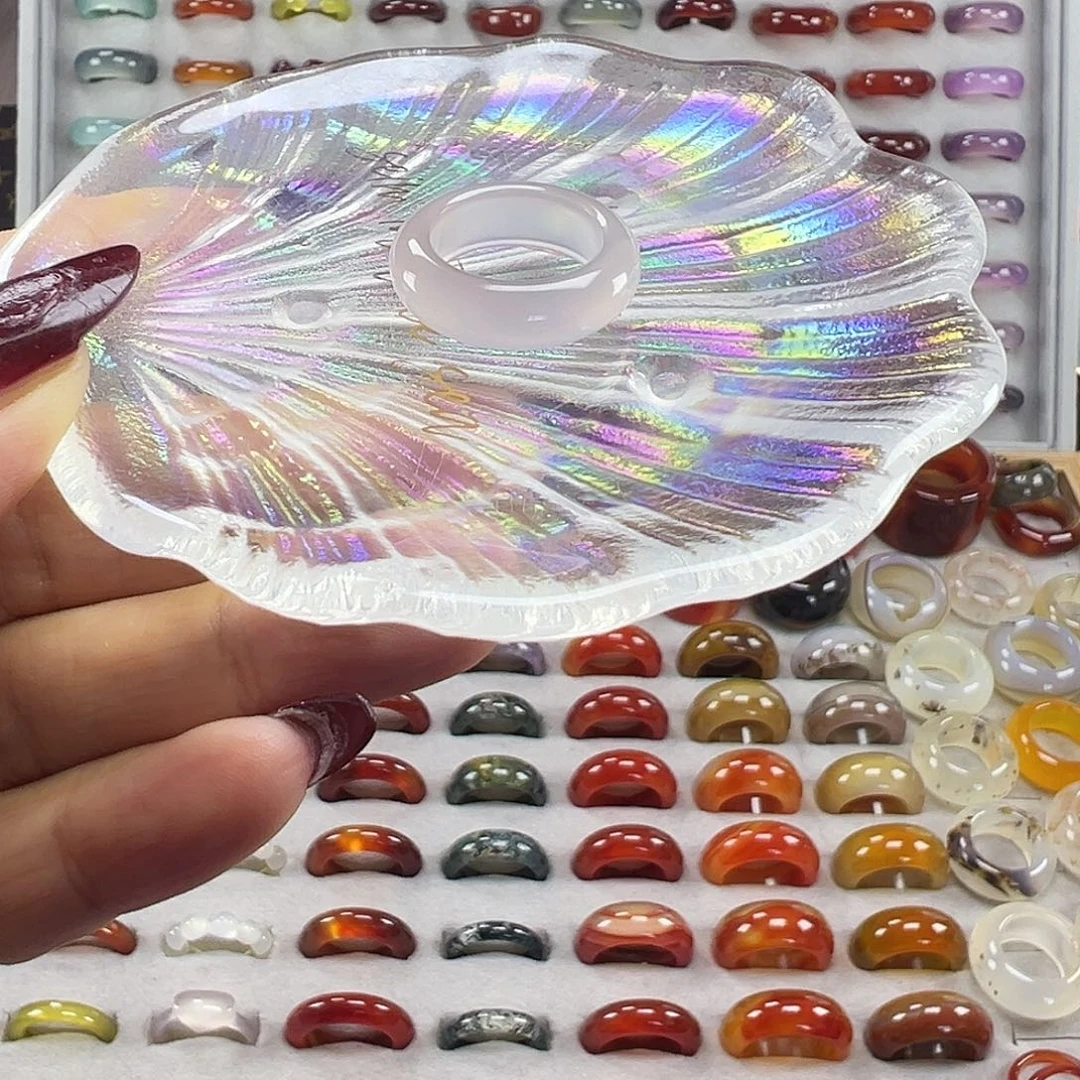 玛瑙/玉髓未镶嵌戒指A20不退换16.5港13