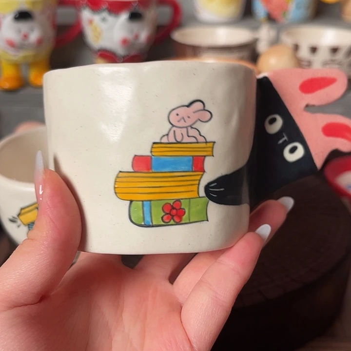 景德镇陶瓷可爱手绘杯