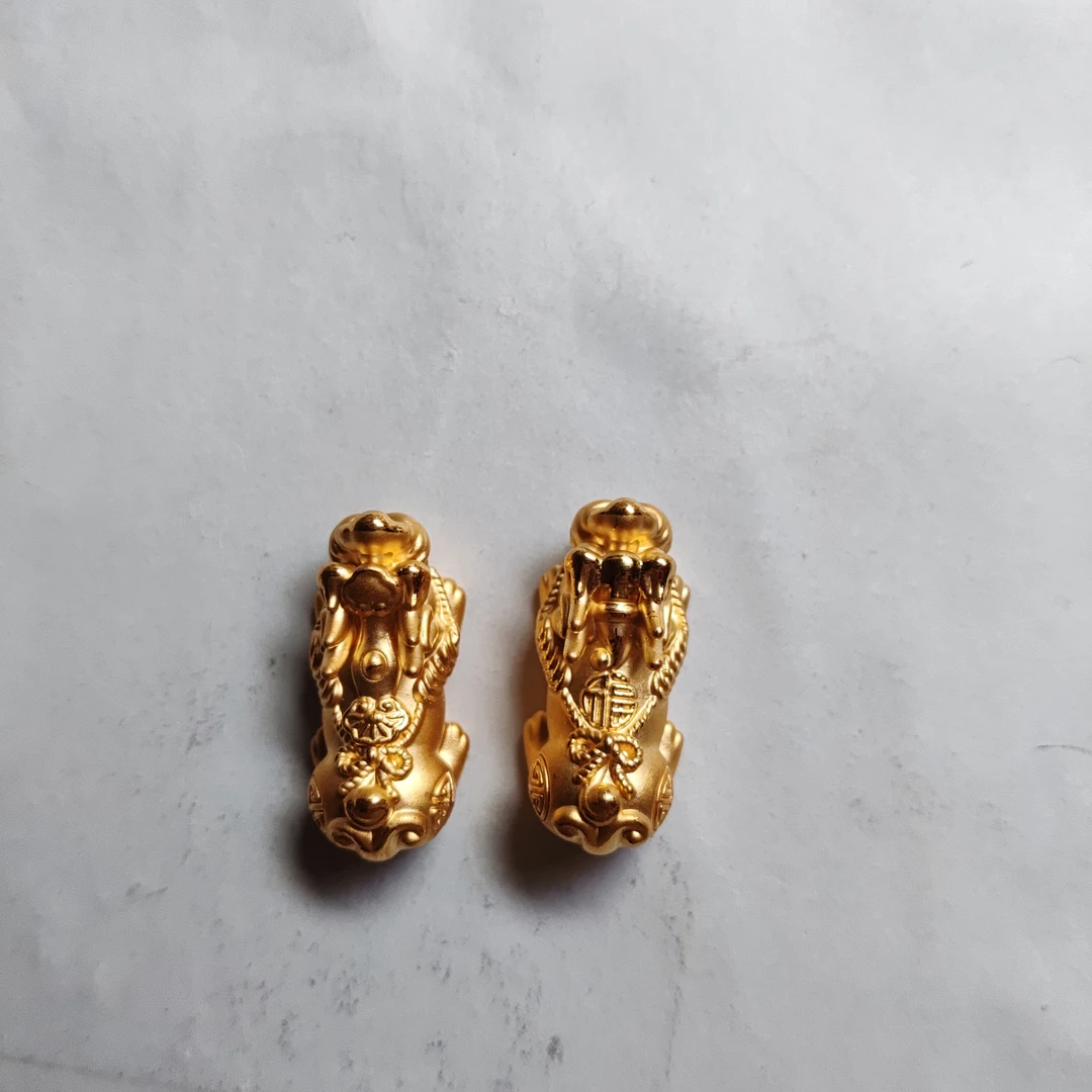 金元宝足金999貔貅珠子首饰