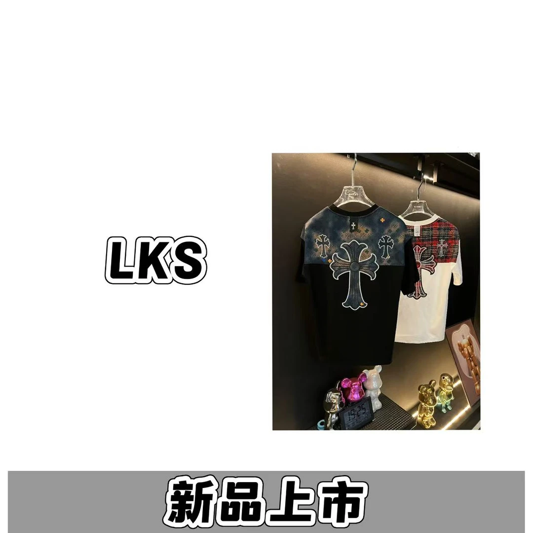 A18258【阿哲专属】-春秋季新款重工刺绣短袖男女同款休闲宽松2025