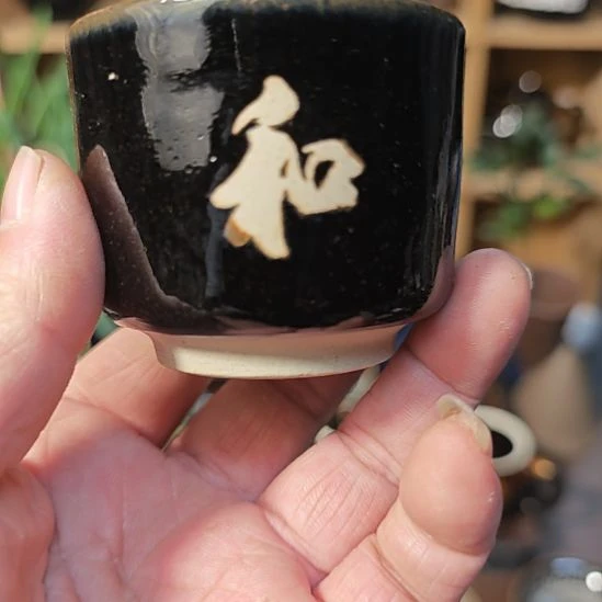 只***中天然老黑釉斗笠盏盏