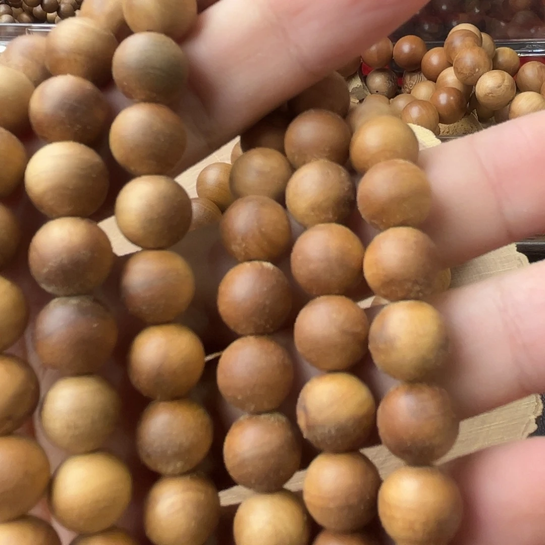 豆***奶檀香木手串/手链10微瑕奶香