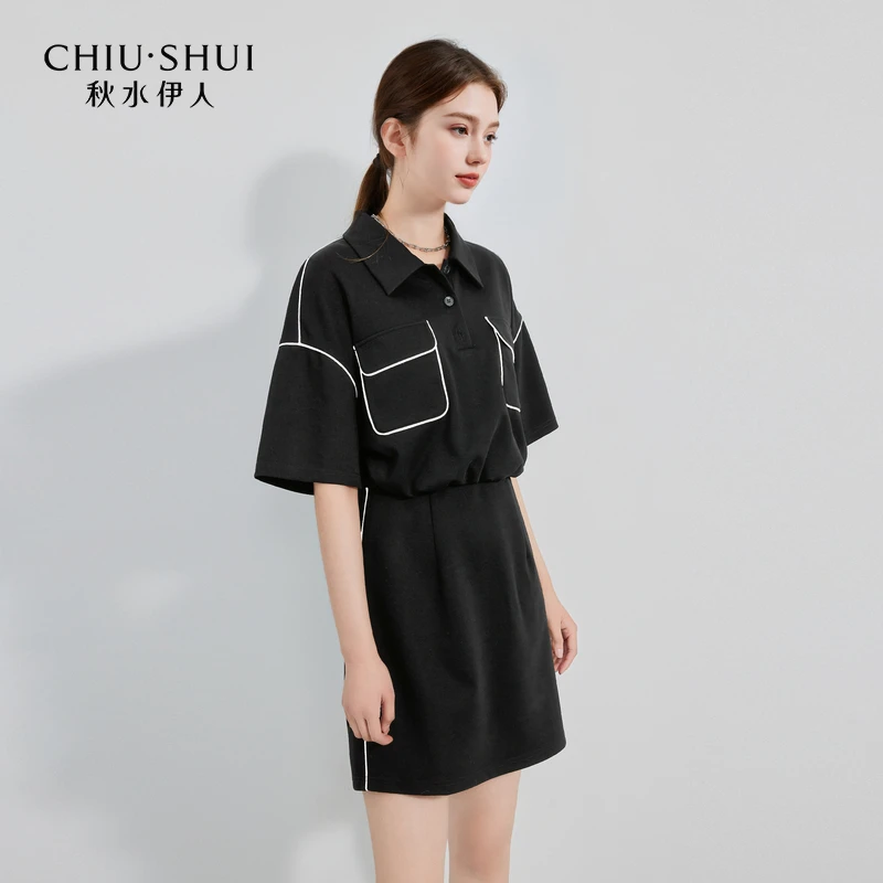 【艾美专属】秋水伊人女时尚经典小个子百搭连衣裙624203A020179