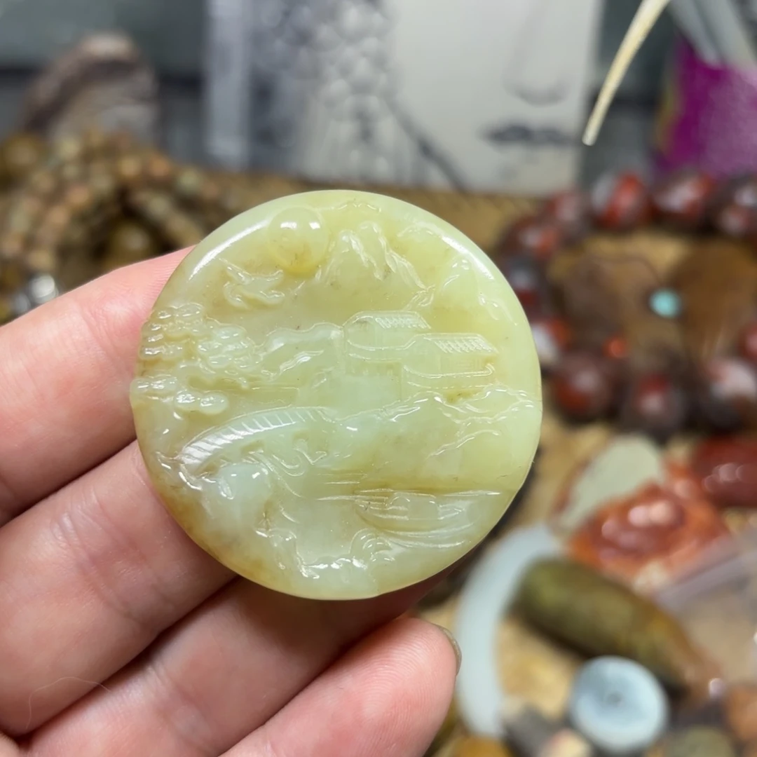 岫岩河磨玉（透闪石质玉）未镶嵌颈饰