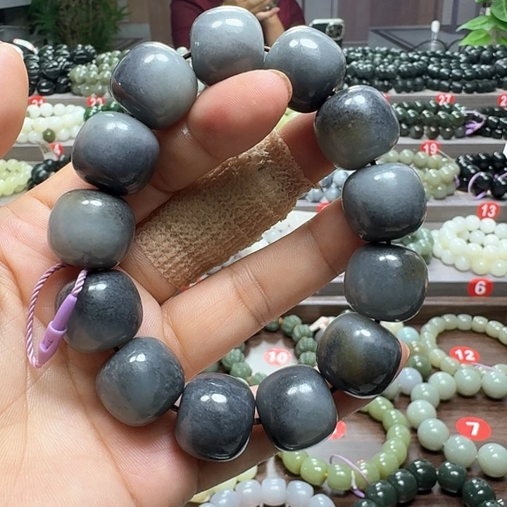 未镶嵌手链和田玉新疆青花老型卡18