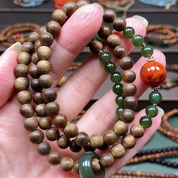 未镶嵌沉香手串0.6