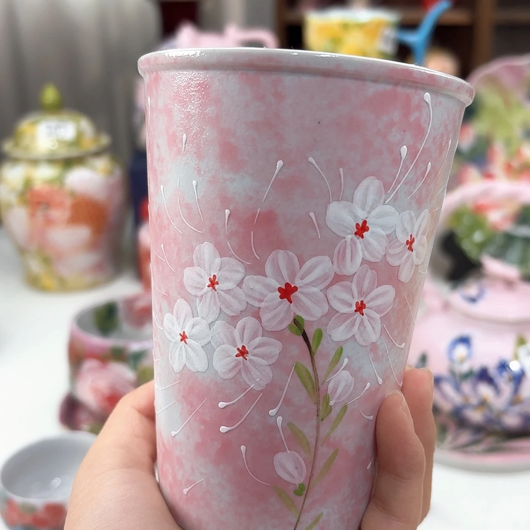 景德镇手绘高温釉下彩陶瓷茶具