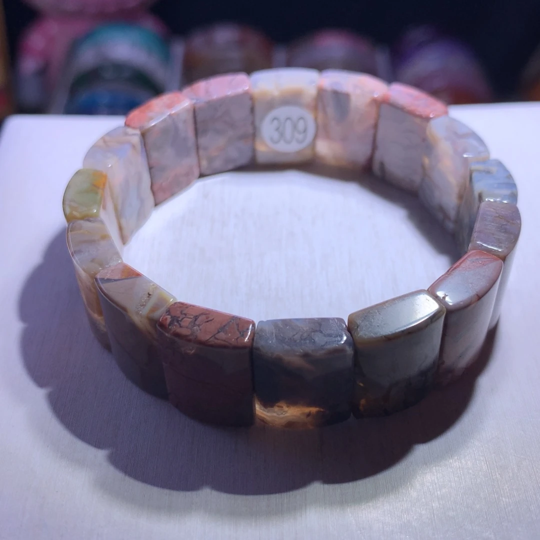 手串银S925镶嵌水晶阿拉善17.2