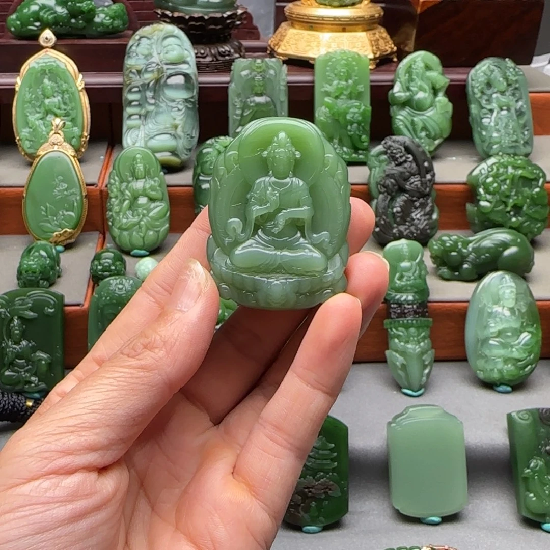 和田玉未镶嵌挂件