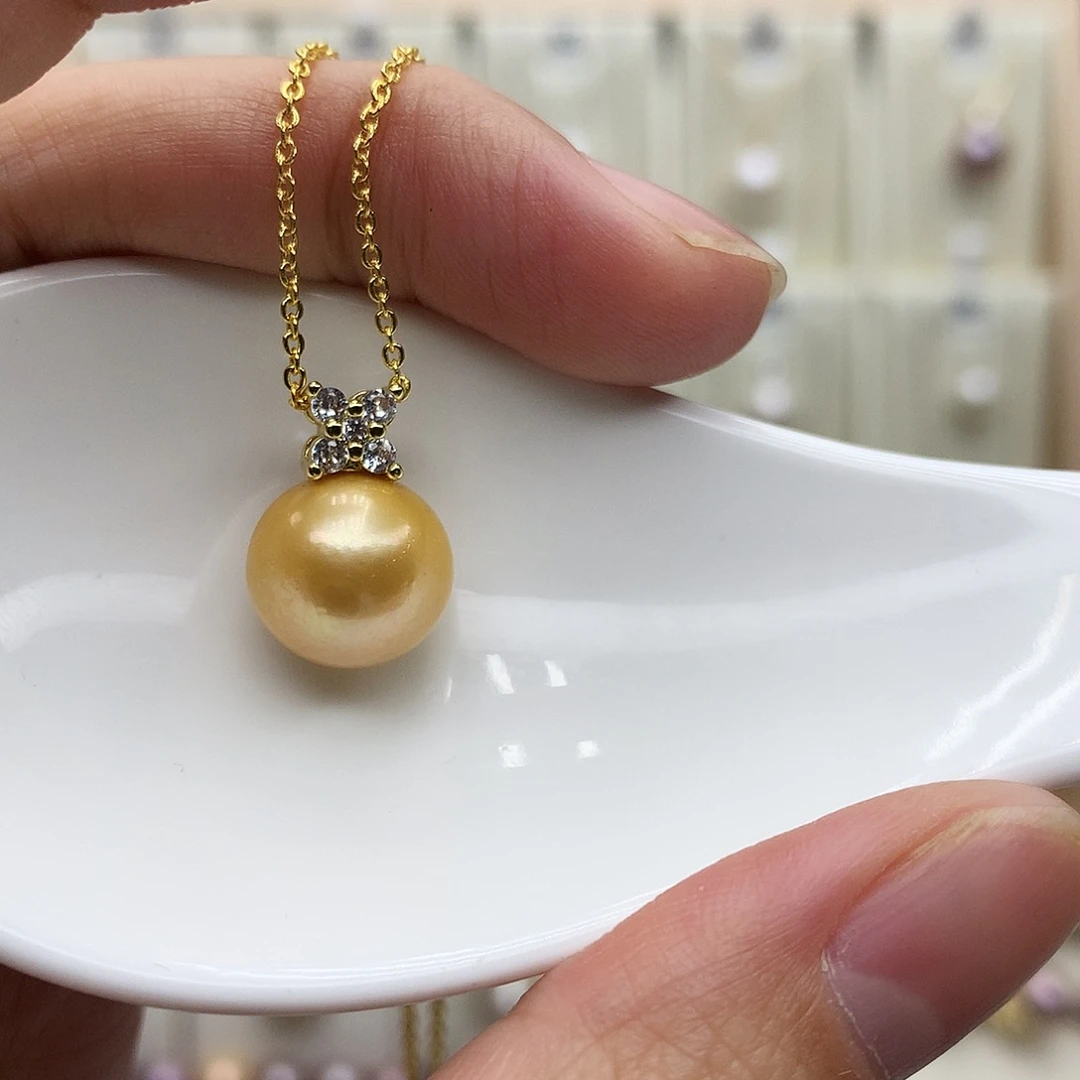 颈饰合金淡水珍珠