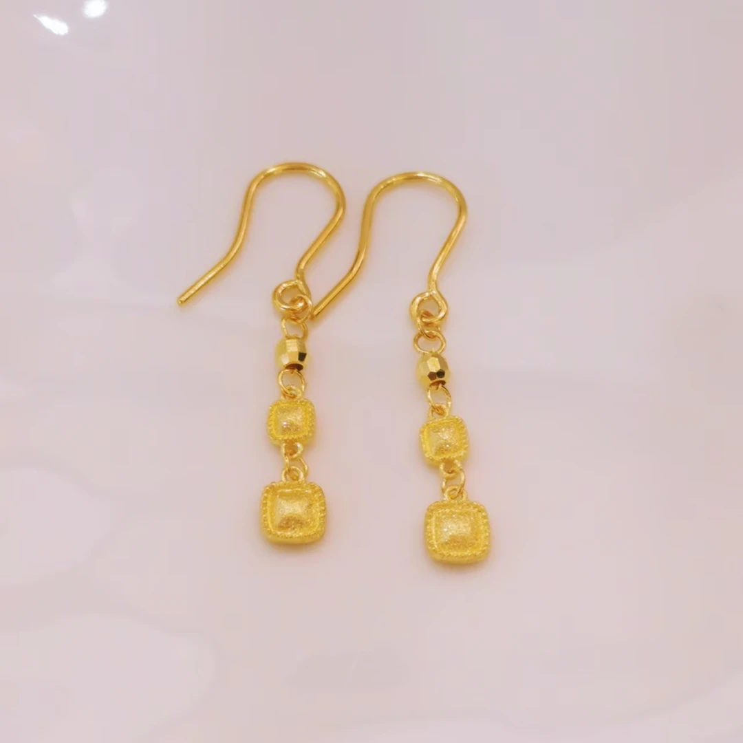 【富远黄金】足金方形耳挂FYHRTY0003