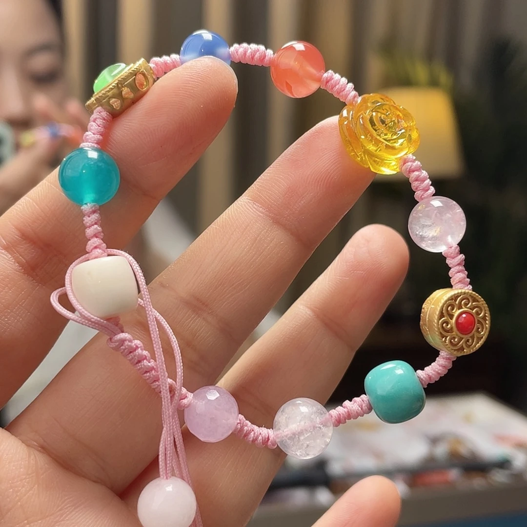 琥珀未镶嵌裸石手串