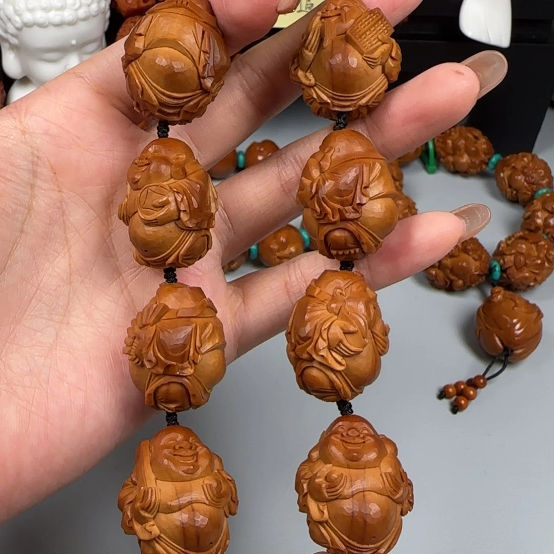 吊坠橄榄核财神弥勒