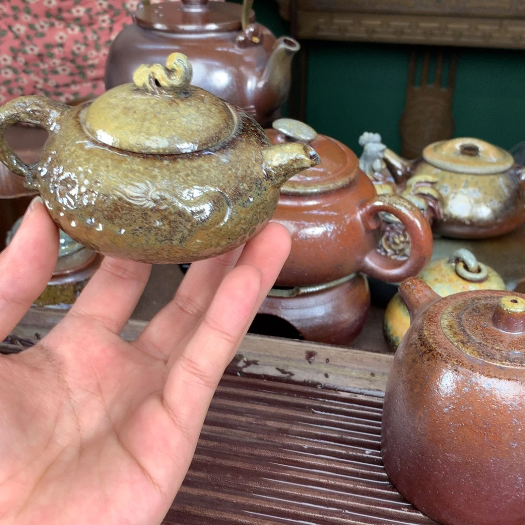 紫砂茶壶纯自然柴烧