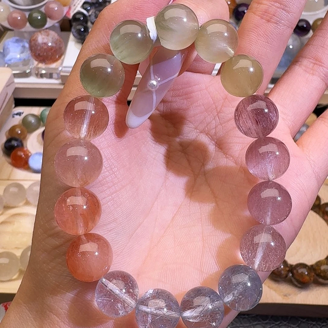 水晶手链未镶嵌天然水晶兔毛手串2