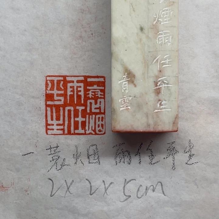 青田石印石一蓑烟雨任平生