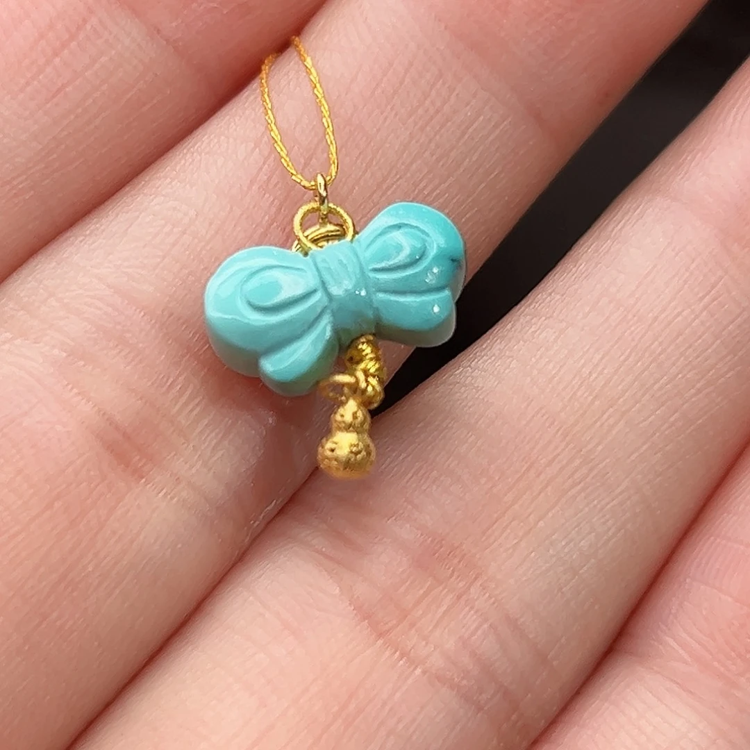 绿松石珠宝奇石18K金镶嵌