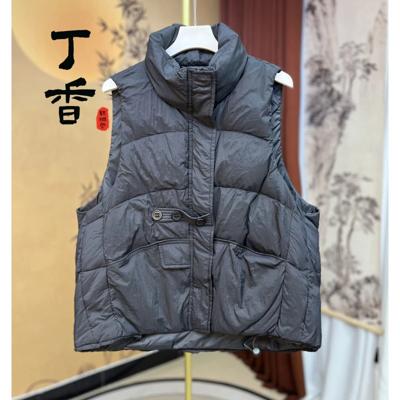 1336高端加厚羽绒马甲女宽松