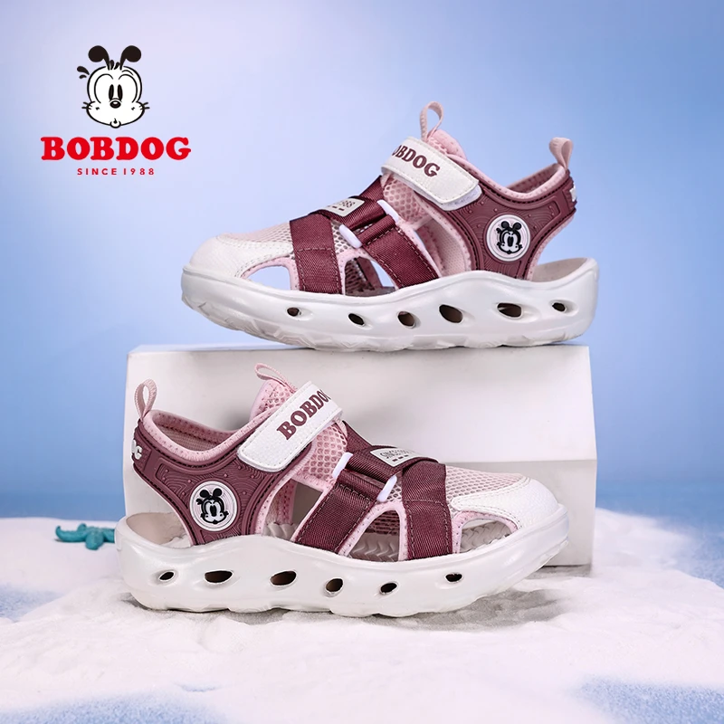 巴布豆女童包头凉鞋2025夏季新款女孩中大童小学生软底儿童沙滩鞋