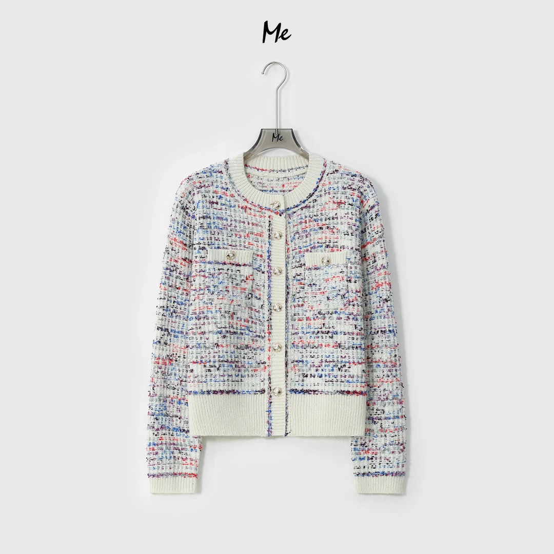 ME【曼彻斯特毛衣小香】美利奴绵羊毛粗花呢奢牌感时尚毛衣MESA4994