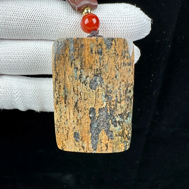 E15-47天然猛犸牙蓝皮 肥皂无事牌32*48*15mm支持鉴定 假一罚四