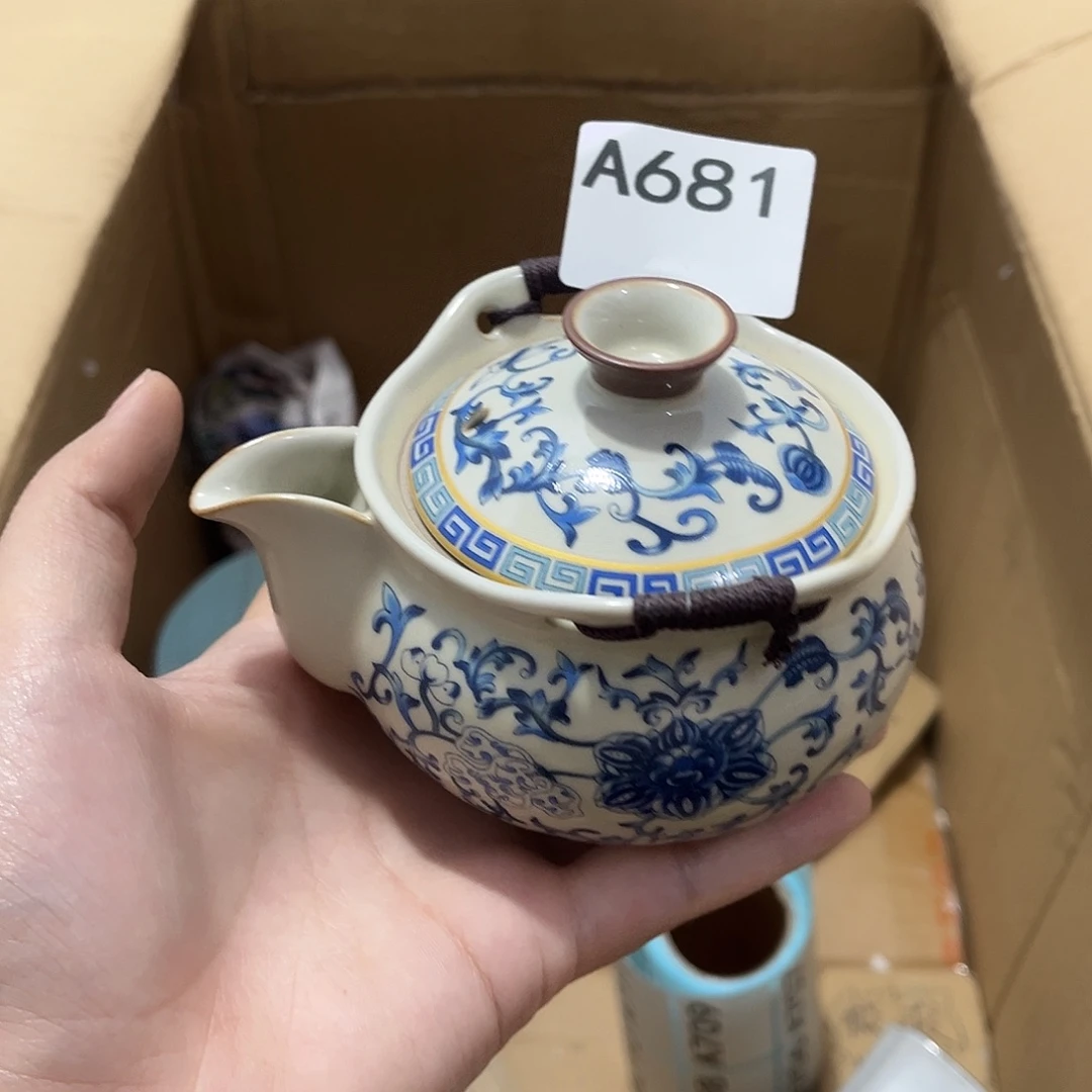 瓷片茶摆件工艺品摆件666