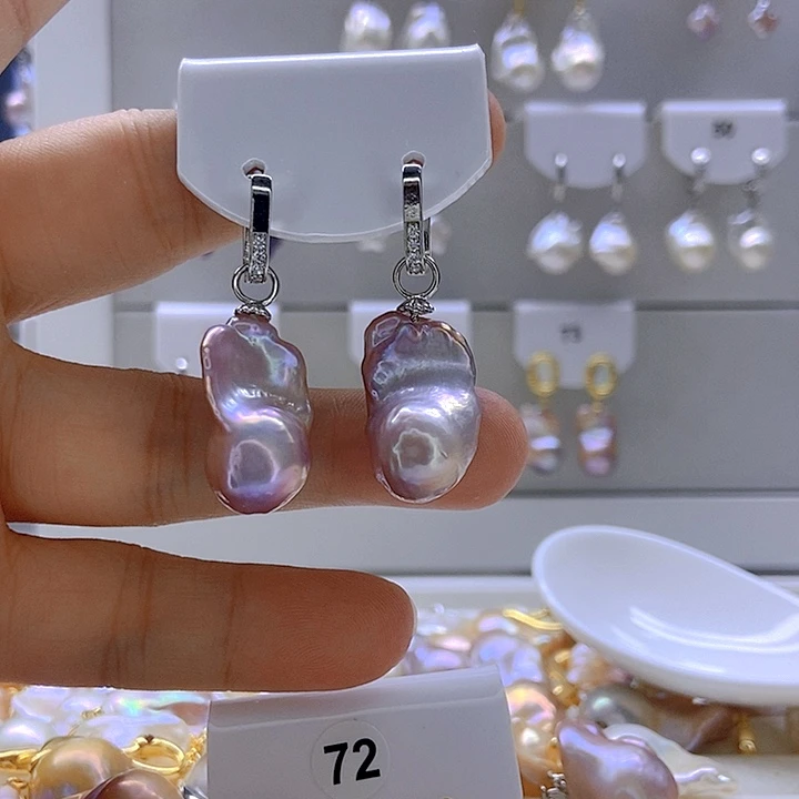 单***头银S925镶嵌淡水珍珠颈饰