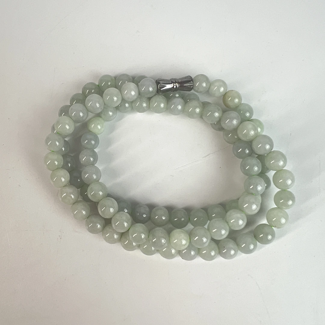 TM 1007190 近现代 翡翠雕珠链