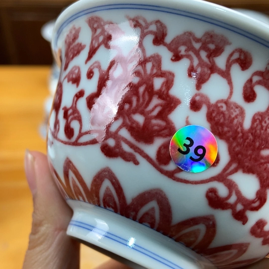 手绘现代茶具非仿古