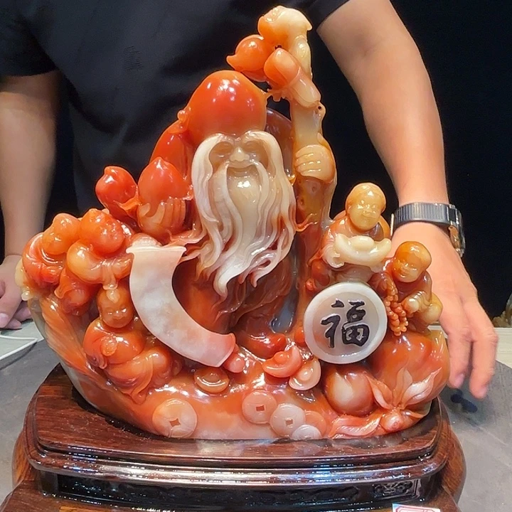 开***心寿山石寿山石摆件