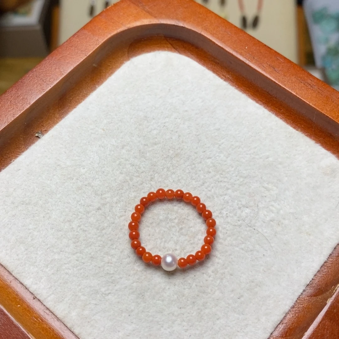 未镶嵌南红玛瑙戒指南红戒圈