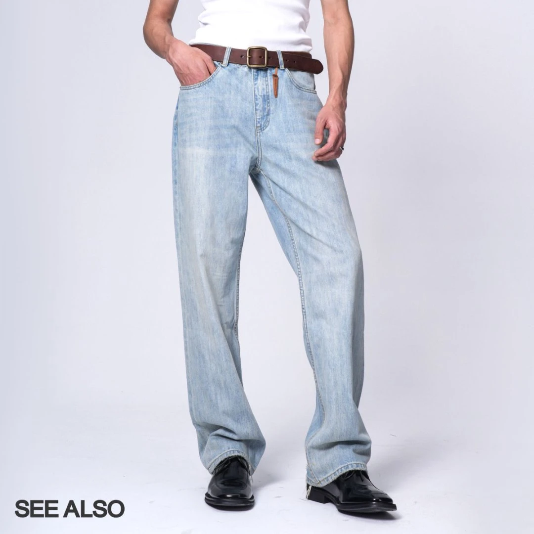 SEE ALSO【25ss巴家蓝牛新款】Cleanfit水洗蓝做破直筒牛仔裤LD4358