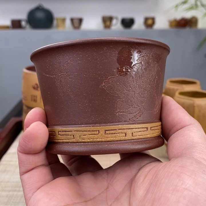 紫砂茶杯宜兴紫砂主人杯