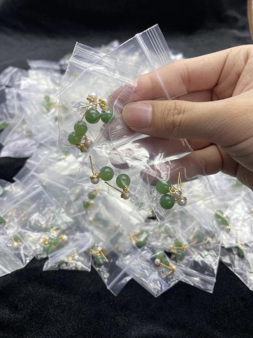 【小耿珠宝】珍珠碧玉耳坠（多样性发其一）