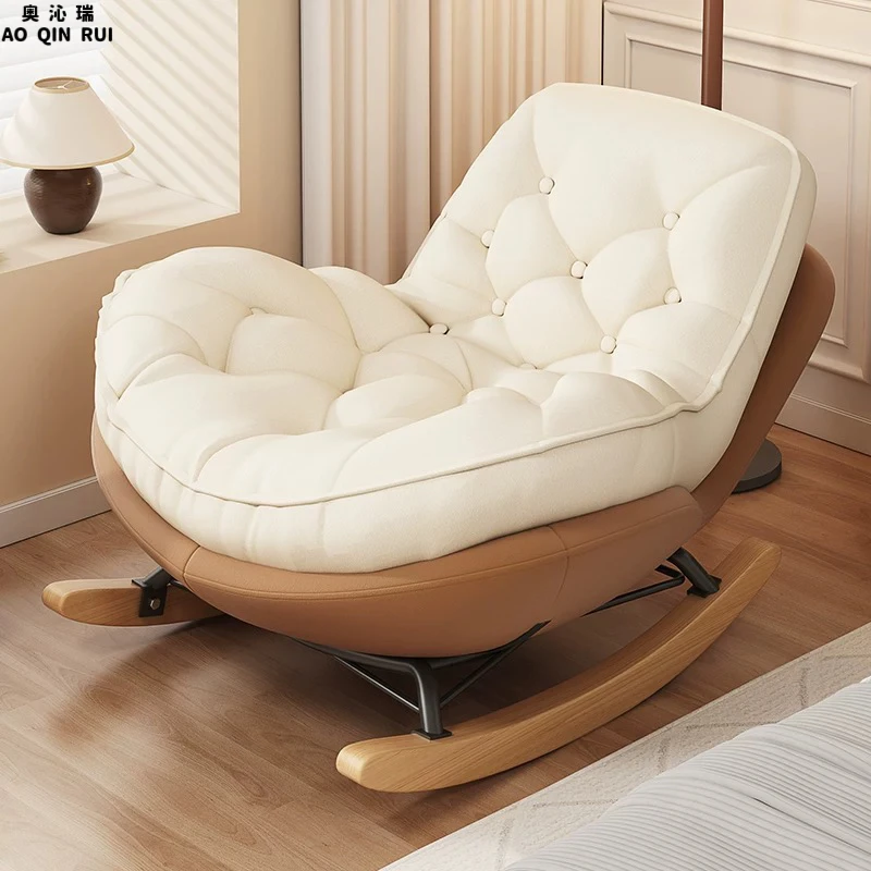 奥沁瑞北欧摇摇椅躺椅阳台家用休闲懒人沙发大人轻奢单人企鹅椅子