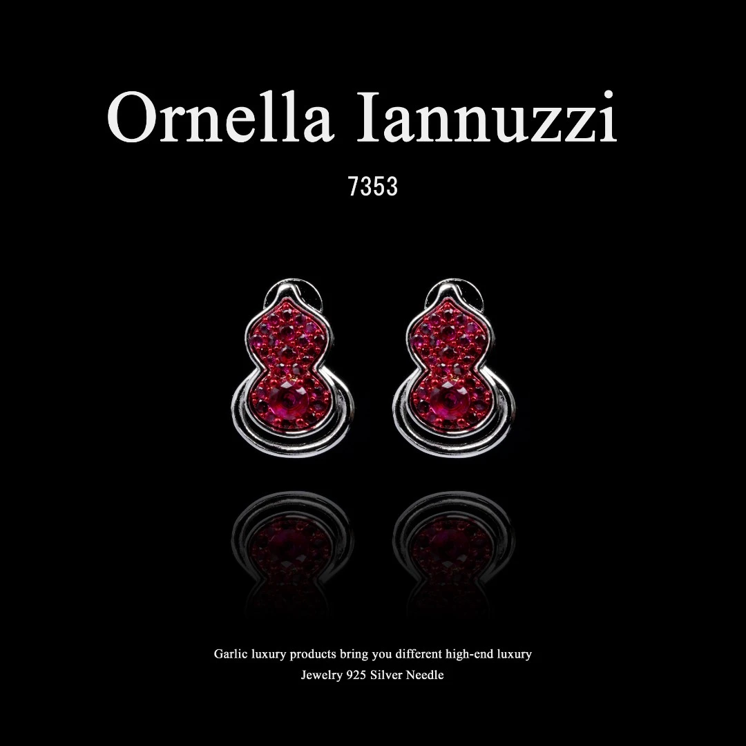 镀K金  Ornella Iannuzzi【绯色星璇】耳饰~7353
