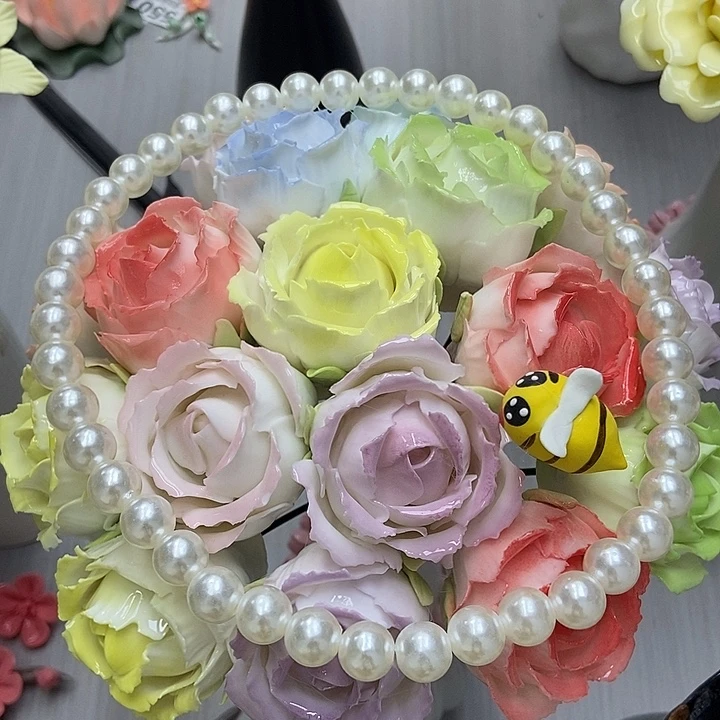 陶瓷纯手工捏花设计