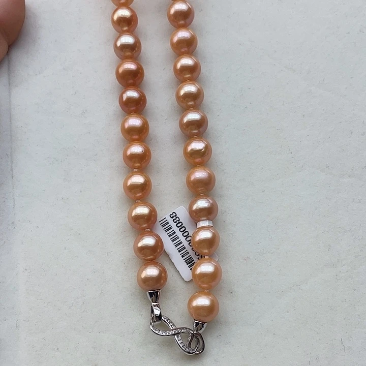 淡水珍珠颈饰银S925镶嵌卡12➕高品极光中国红收藏级别