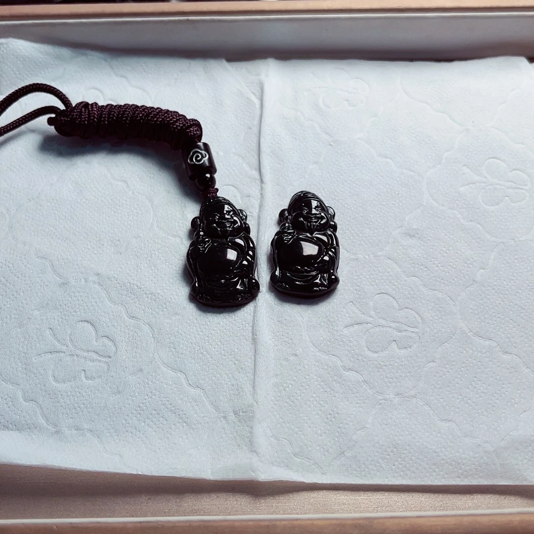 天然缅科a货 财神挂件随机一件