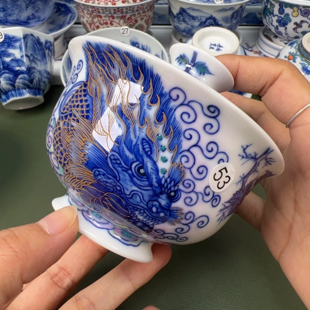 陶瓷景德镇纯手工纯手绘茶具木木53