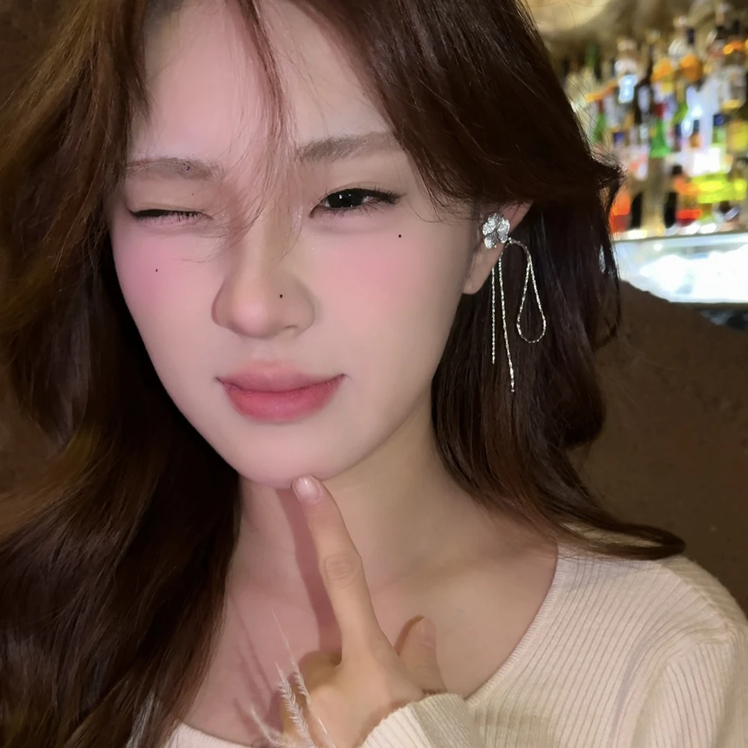 铜合金耳饰 锤纹花朵流苏耳夹气质时尚新中式无耳洞