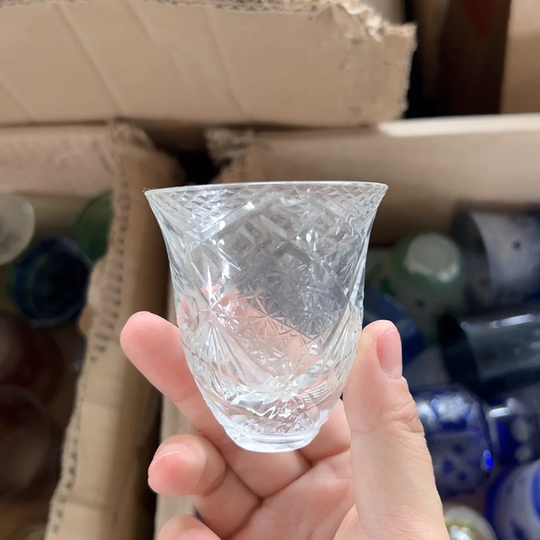 水晶玻璃高脚款微瑕一个