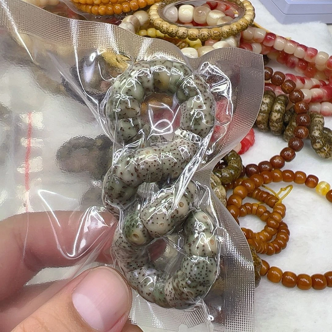 手串星月菩提64卓越糯冰石玉星月菩提单圈大肠10