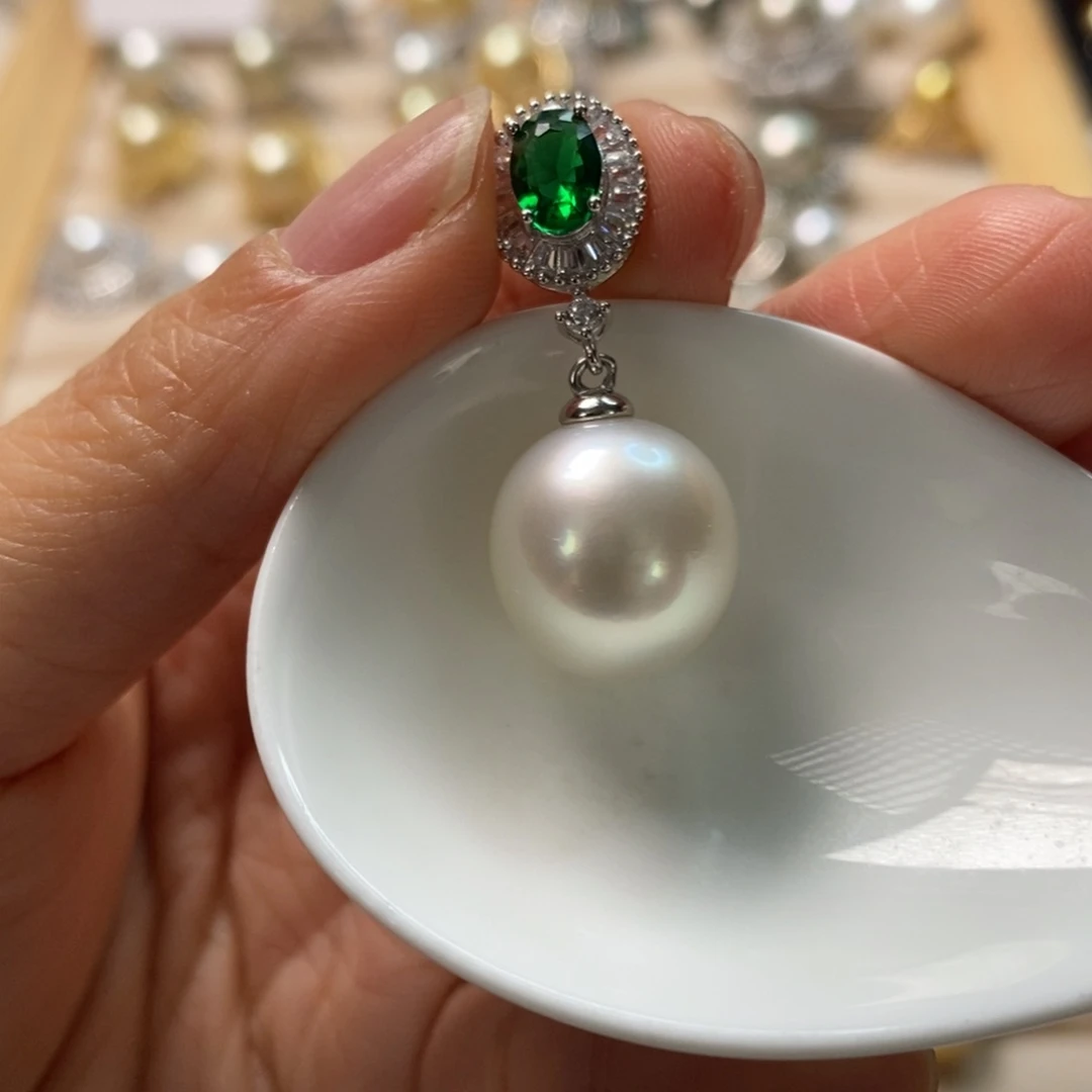 海水珍珠颈饰银S925镶嵌